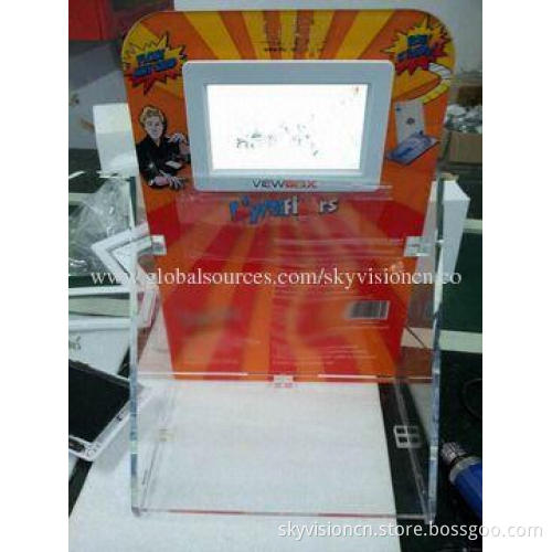 Digital photo frame with video loop play, easy to fixe on all kinds of shelf, encryption is optional